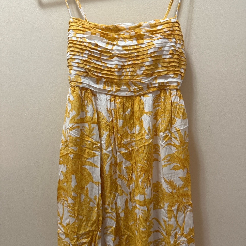 Yellow and White Floral Dress
